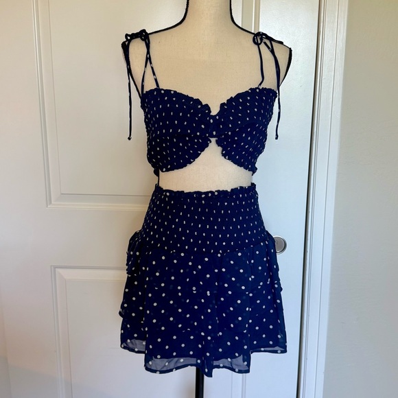 Forever 21 Dresses & Skirts - Smocked polka dot set